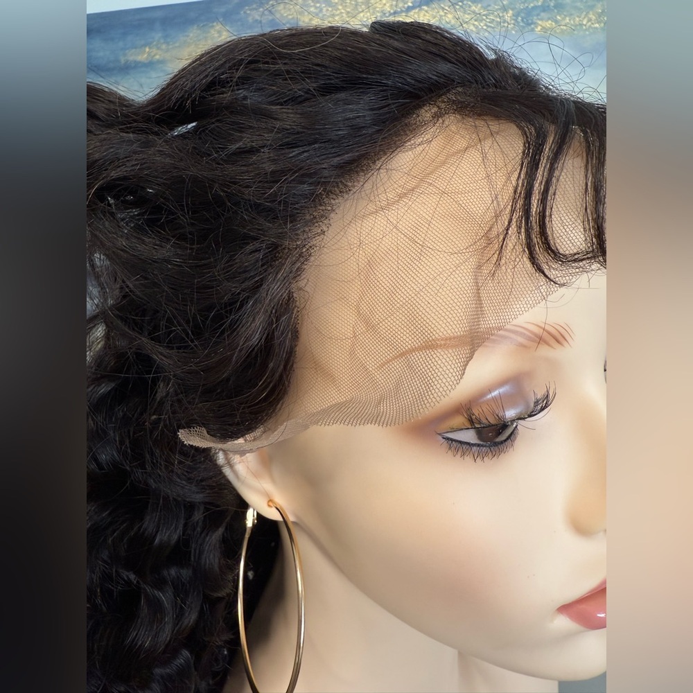 💯% 24” HUMAN Hair, Brazilian Wave, Lace Front, Fringe bangs, Black - Picture 9 of 16